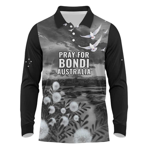 Bondi Beach Sydney Personalised Long Sleeve Polo Shirt Pray For Bondi Australia - Aussie Hoodie