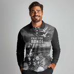 Bondi Beach Sydney Personalised Long Sleeve Polo Shirt Pray For Bondi Australia - Aussie Hoodie