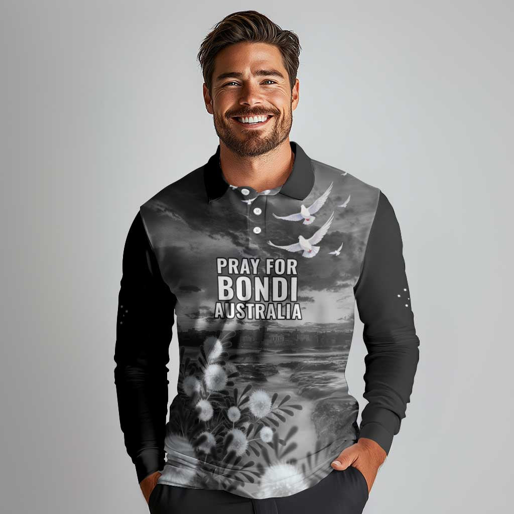 Bondi Beach Sydney Personalised Long Sleeve Polo Shirt Pray For Bondi Australia - Aussie Hoodie