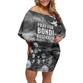 Bondi Beach Sydney Personalised Off Shoulder Short Dress Pray For Bondi Australia - Aussie Hoodie