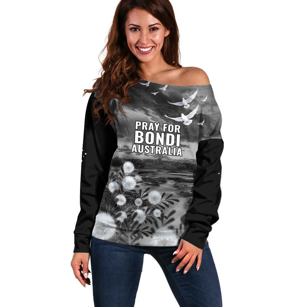 Bondi Beach Sydney Personalised Off Shoulder Sweater Pray For Bondi Australia - Aussie Hoodie