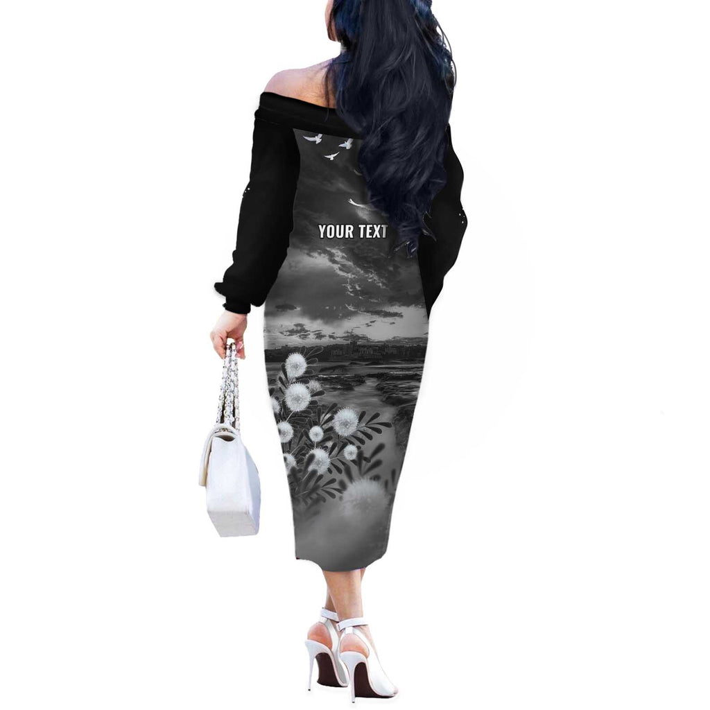 Bondi Beach Sydney Personalised Off The Shoulder Long Sleeve Dress Pray For Bondi Australia - Aussie Hoodie