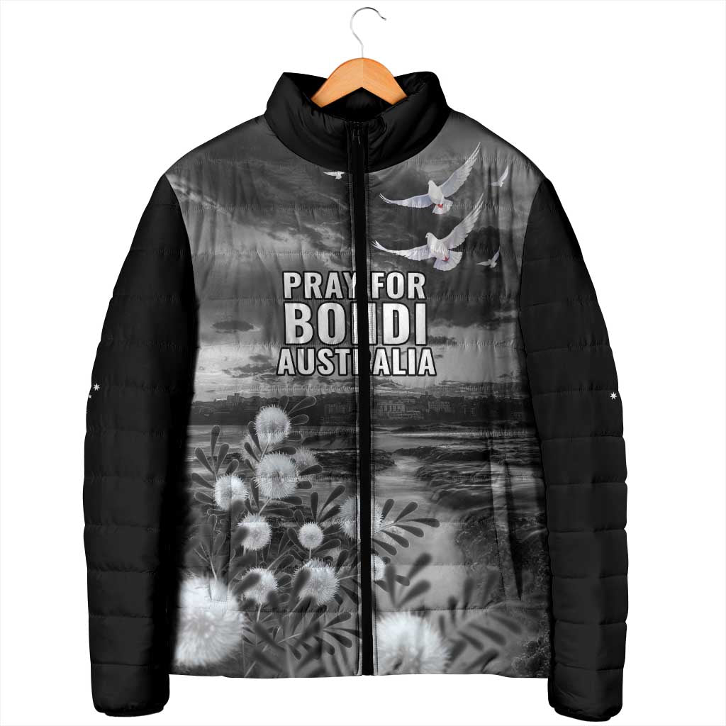 Bondi Beach Sydney Personalised Padded Jacket Pray For Bondi Australia - Aussie Hoodie