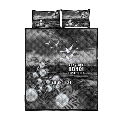 Bondi Beach Sydney Personalised Quilt Bed Set Pray For Bondi Australia - Aussie Hoodie