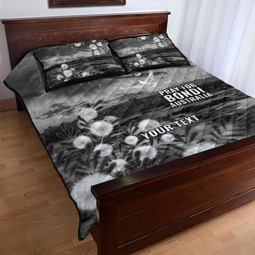 Bondi Beach Sydney Personalised Quilt Bed Set Pray For Bondi Australia - Aussie Hoodie