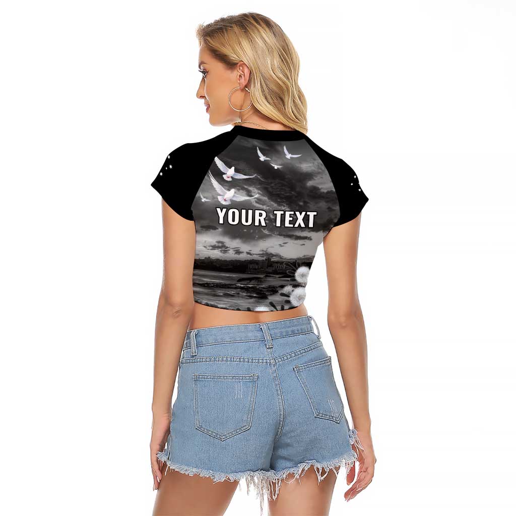 Bondi Beach Sydney Personalised Raglan Cropped T Shirt Pray For Bondi Australia - Aussie Hoodie