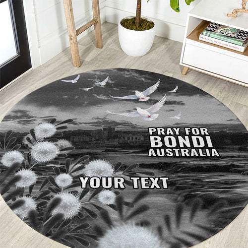 Bondi Beach Sydney Personalised Round Carpet Pray For Bondi Australia - Aussie Hoodie