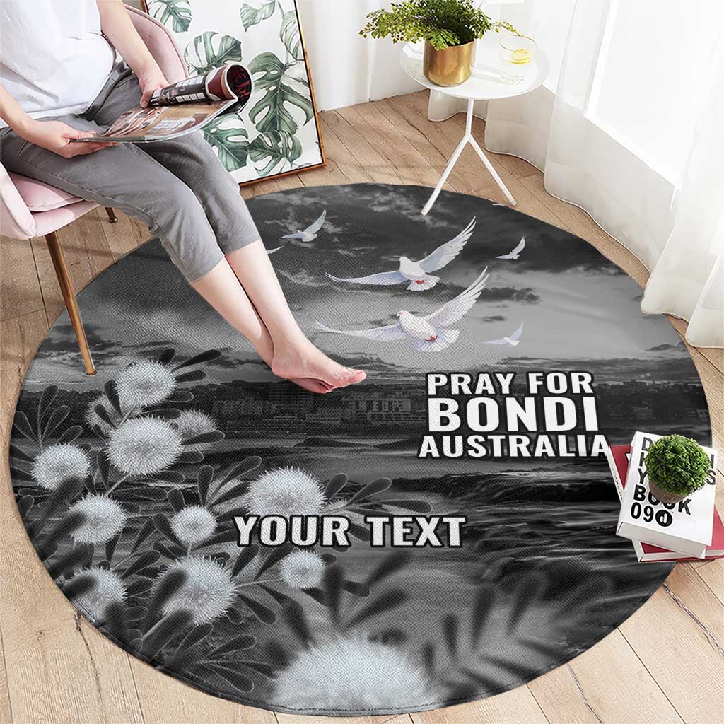 Bondi Beach Sydney Personalised Round Carpet Pray For Bondi Australia - Aussie Hoodie