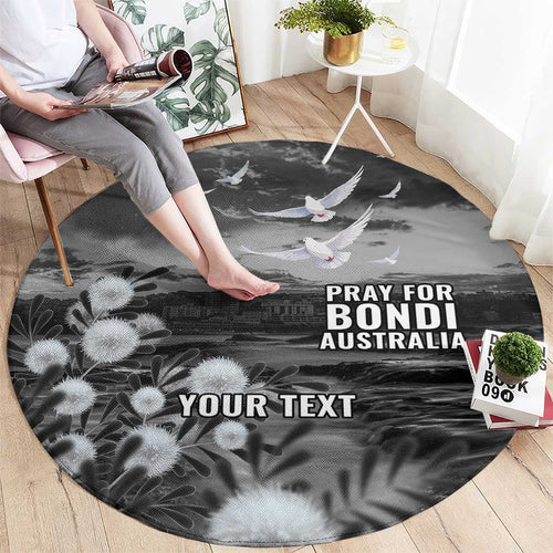 Bondi Beach Sydney Personalised Round Carpet Pray For Bondi Australia - Aussie Hoodie