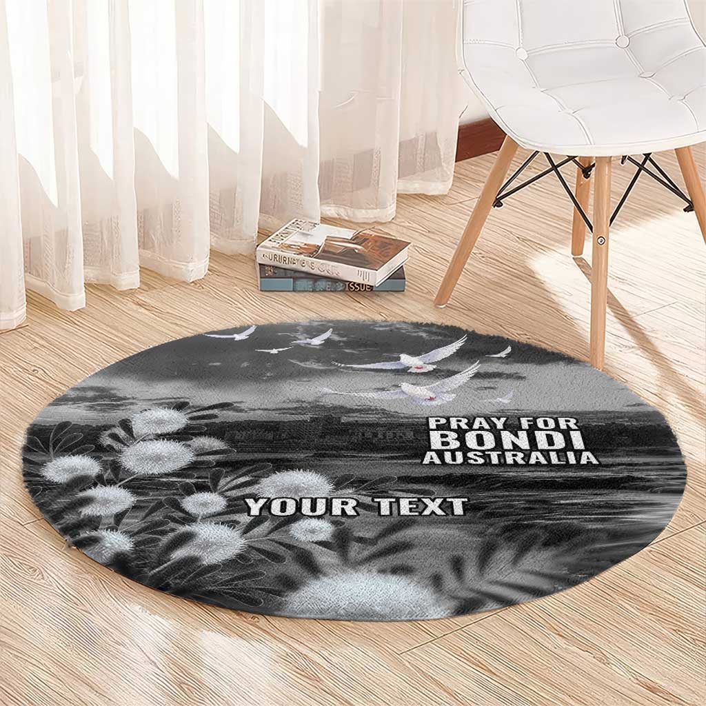 Bondi Beach Sydney Personalised Round Carpet Pray For Bondi Australia - Aussie Hoodie