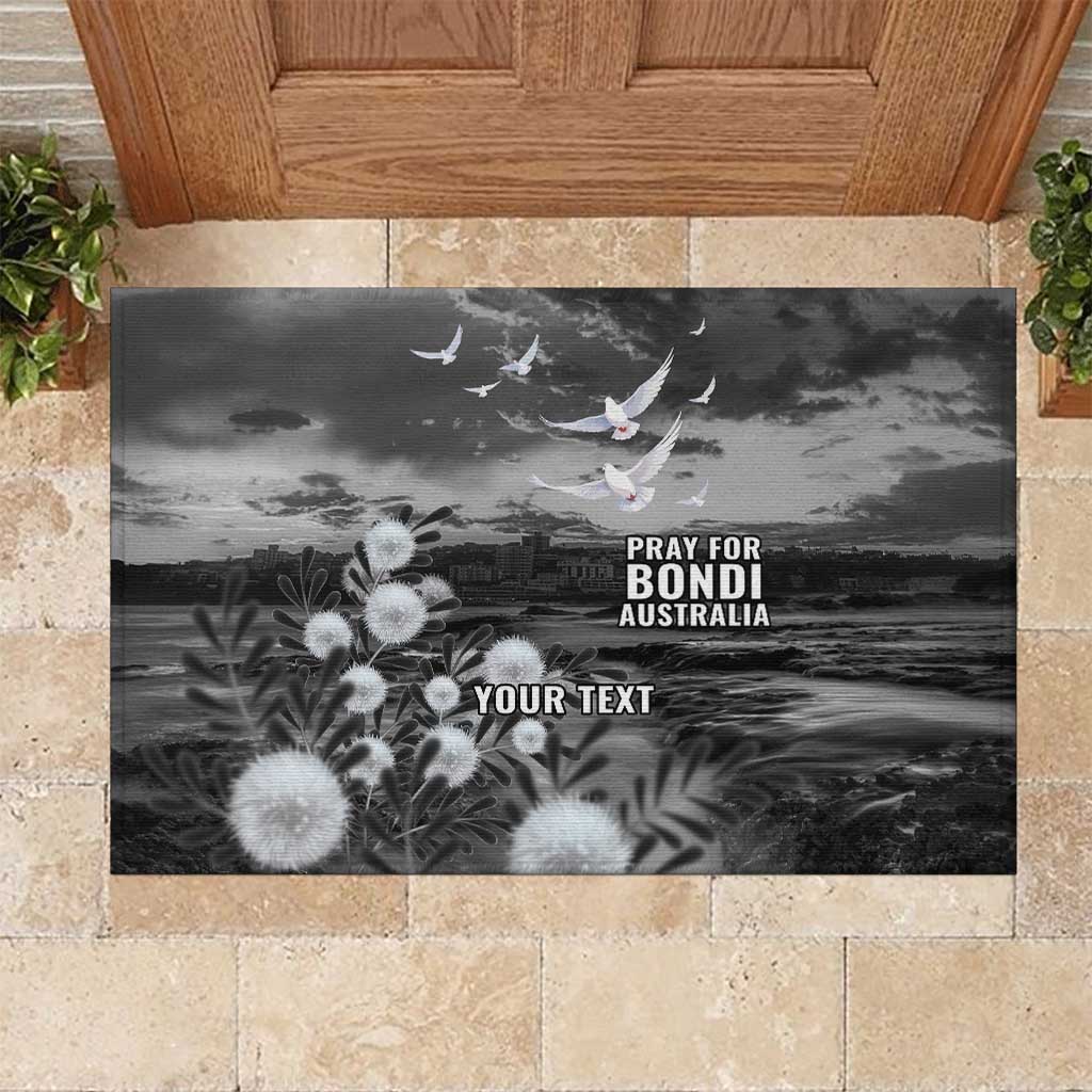 Bondi Beach Sydney Personalised Rubber Doormat Pray For Bondi Australia - Aussie Hoodie