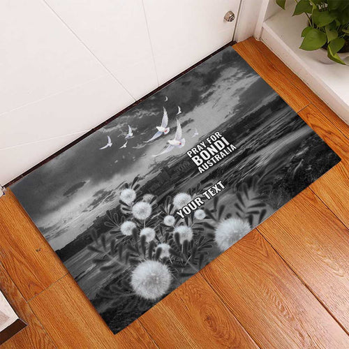 Bondi Beach Sydney Personalised Rubber Doormat Pray For Bondi Australia - Aussie Hoodie