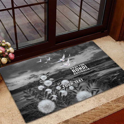 Bondi Beach Sydney Personalised Rubber Doormat Pray For Bondi Australia - Aussie Hoodie