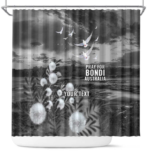 Bondi Beach Sydney Personalised Shower Curtain Pray For Bondi Australia - Aussie Hoodie