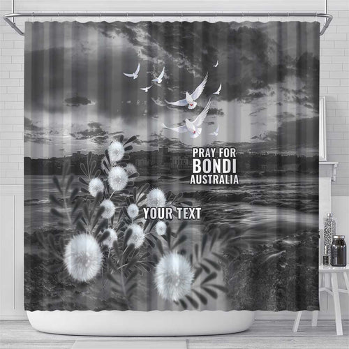 Bondi Beach Sydney Personalised Shower Curtain Pray For Bondi Australia - Aussie Hoodie
