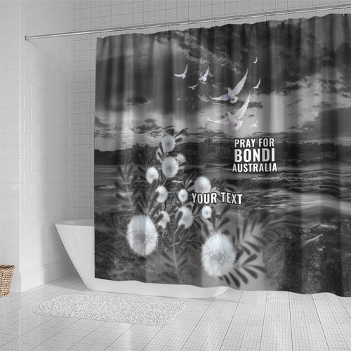 Bondi Beach Sydney Personalised Shower Curtain Pray For Bondi Australia - Aussie Hoodie