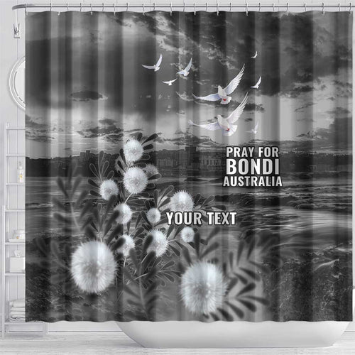 Bondi Beach Sydney Personalised Shower Curtain Pray For Bondi Australia - Aussie Hoodie