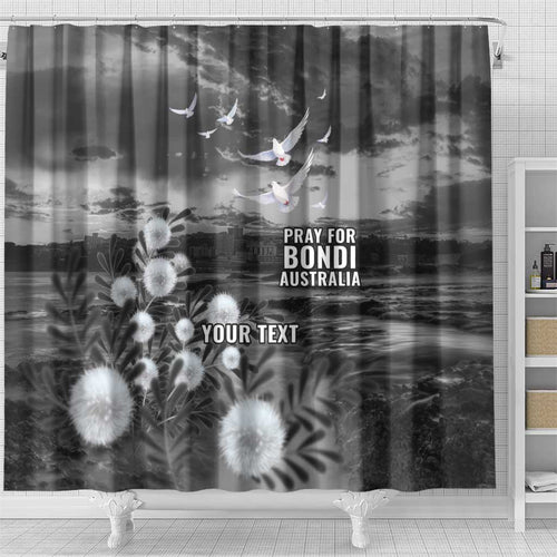 Bondi Beach Sydney Personalised Shower Curtain Pray For Bondi Australia - Aussie Hoodie