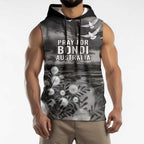 Bondi Beach Sydney Personalised Sleeveless Hoodie Pray For Bondi Australia - Aussie Hoodie