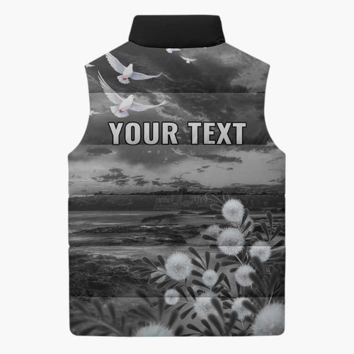 Bondi Beach Sydney Personalised Sleeveless Puffer Jacket Pray For Bondi Australia - Aussie Hoodie