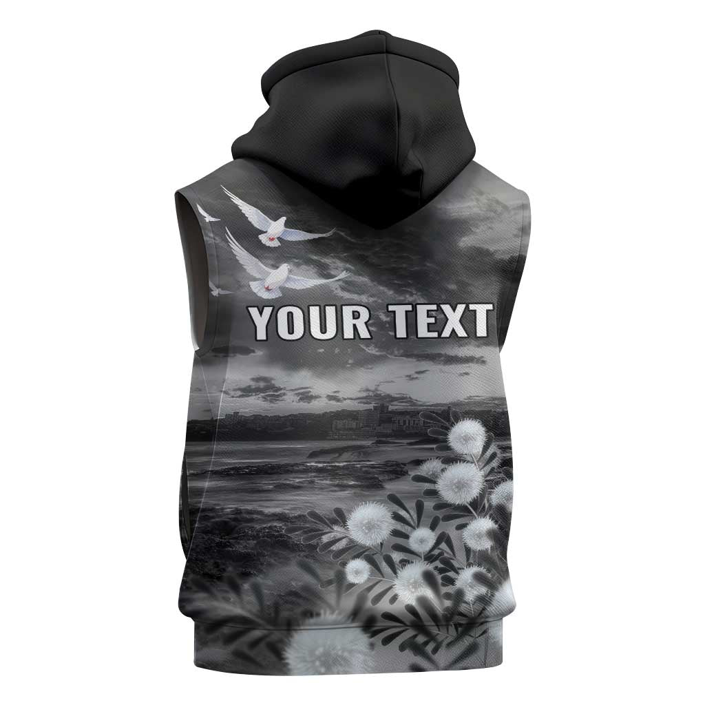 Bondi Beach Sydney Personalised Sleeveless Zip Hoodie Pray For Bondi Australia - Aussie Hoodie
