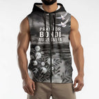 Bondi Beach Sydney Personalised Sleeveless Zip Hoodie Pray For Bondi Australia - Aussie Hoodie