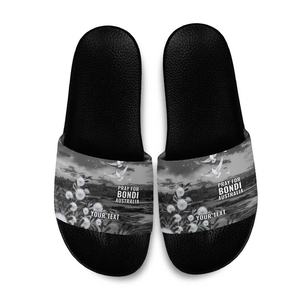 Bondi Beach Sydney Personalised Slide Sandals Pray For Bondi Australia - Aussie Hoodie