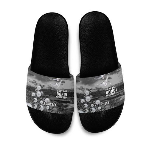 Bondi Beach Sydney Personalised Slide Sandals Pray For Bondi Australia - Aussie Hoodie