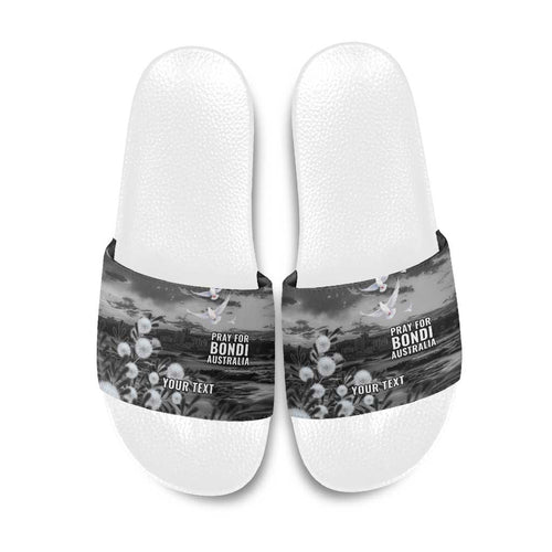 Bondi Beach Sydney Personalised Slide Sandals Pray For Bondi Australia - Aussie Hoodie