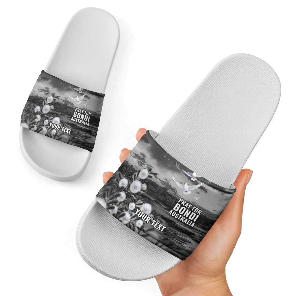 Bondi Beach Sydney Personalised Slide Sandals Pray For Bondi Australia - Aussie Hoodie