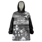 Bondi Beach Sydney Personalised Wearable Blanket Hoodie Pray For Bondi Australia - Aussie Hoodie