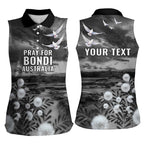 Bondi Beach Sydney Personalised Women Sleeveless Polo Shirt Pray For Bondi Australia - Aussie Hoodie