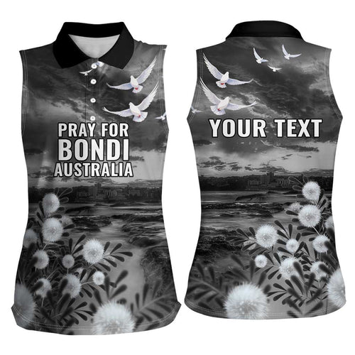 Bondi Beach Sydney Personalised Women Sleeveless Polo Shirt Pray For Bondi Australia - Aussie Hoodie