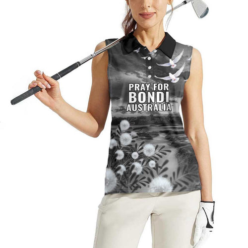 Bondi Beach Sydney Personalised Women Sleeveless Polo Shirt Pray For Bondi Australia - Aussie Hoodie