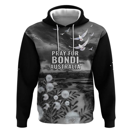 Bondi Beach Sydney Personalised Zip Hoodie Pray For Bondi Australia - Aussie Hoodie