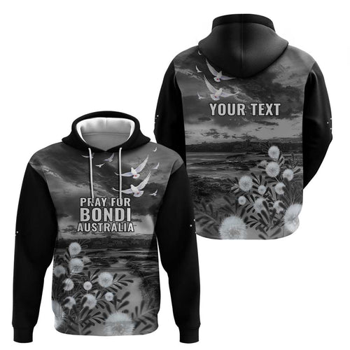 Bondi Beach Sydney Personalised Zip Hoodie Pray For Bondi Australia - Aussie Hoodie