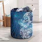 Matariki Galaxy Laundry Basket Maori Taniko Pattern
