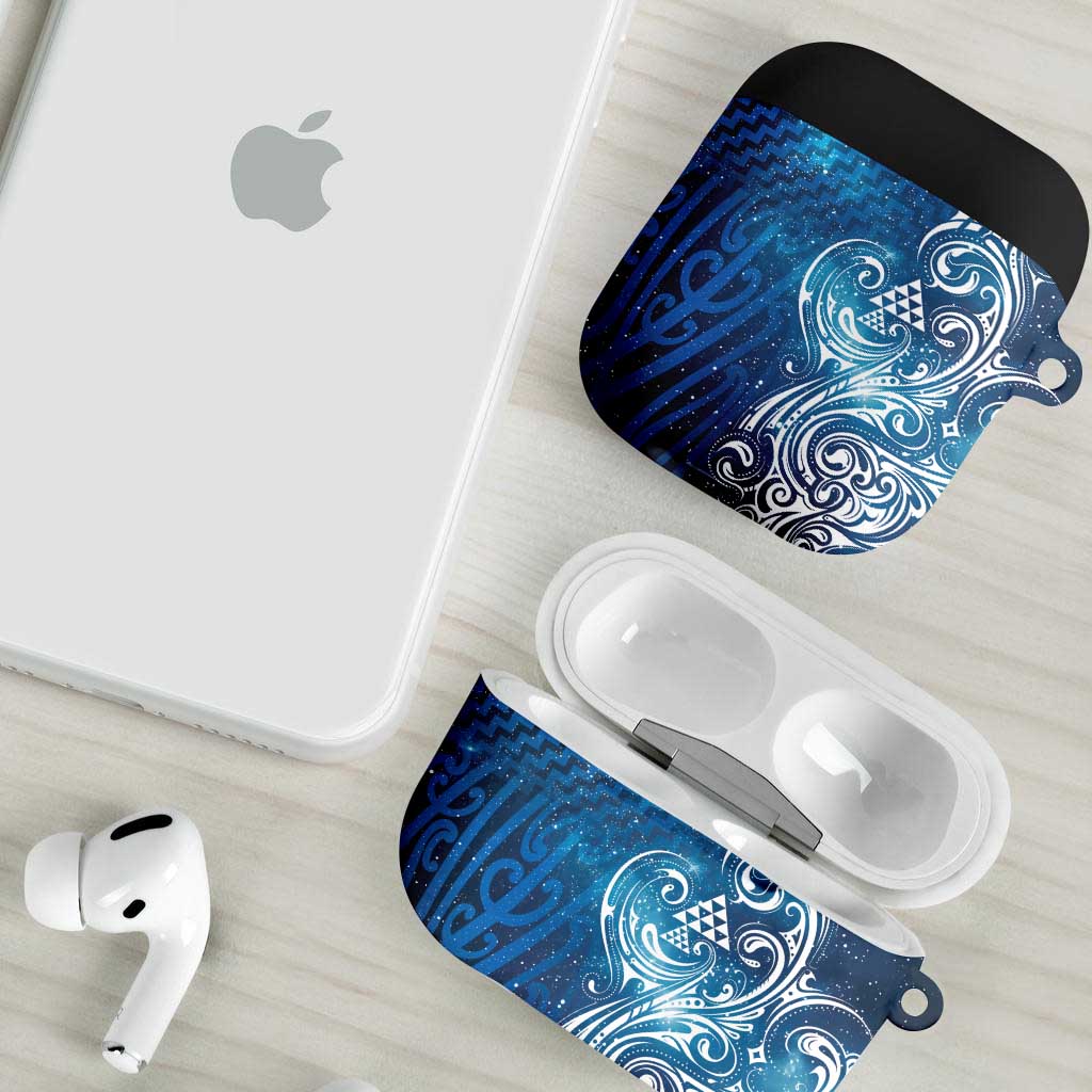 Matariki Galaxy AirPods Case Maori Taniko Pattern