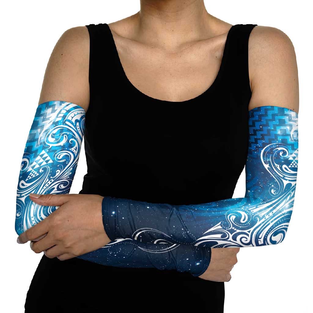 Matariki Galaxy Arm Sleeves Maori Taniko Pattern