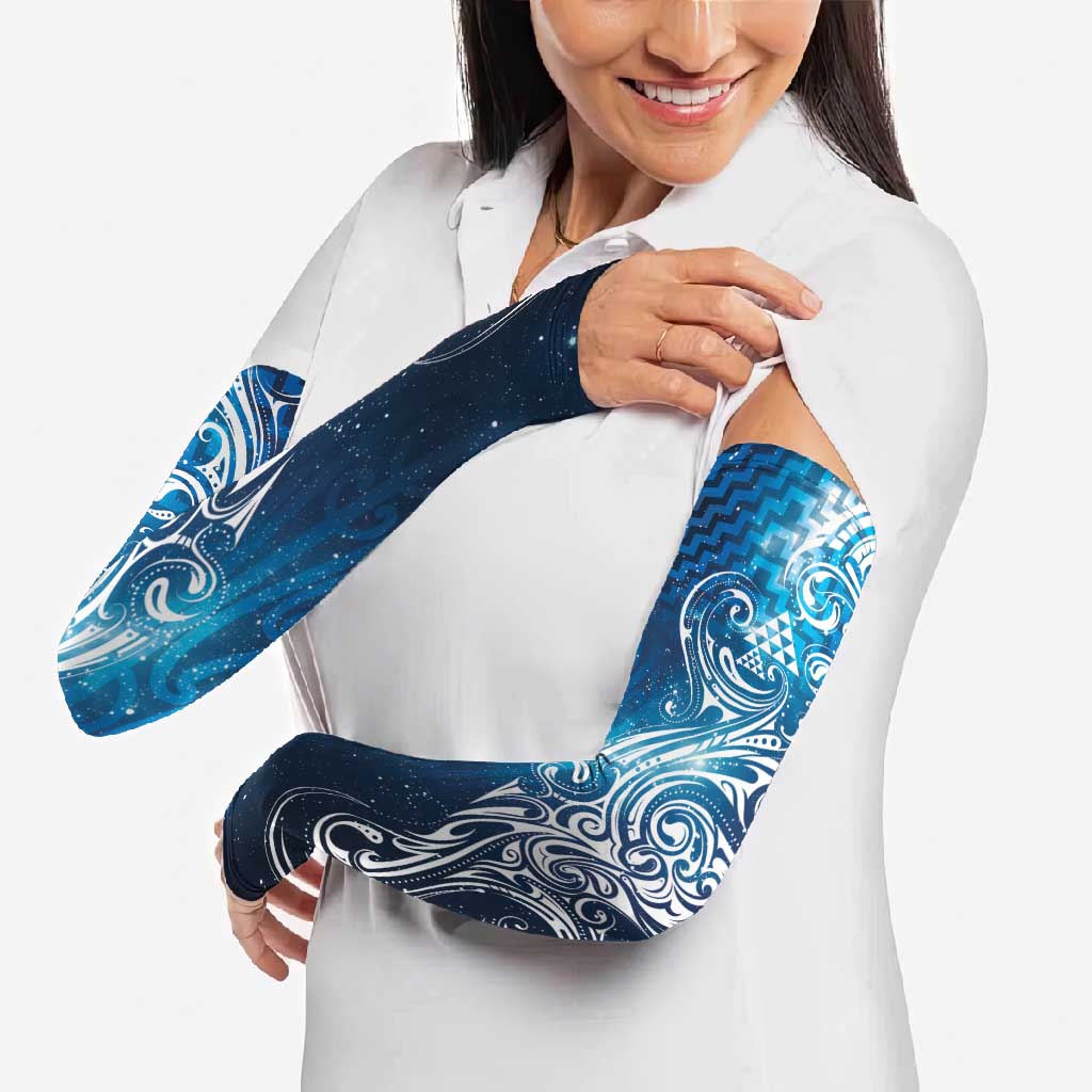 Matariki Galaxy Arm Sleeves Maori Taniko Pattern