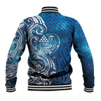 Matariki Galaxy Baseball Jacket Maori Taniko Pattern