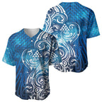 Matariki Galaxy Baseball Jersey Maori Taniko Pattern