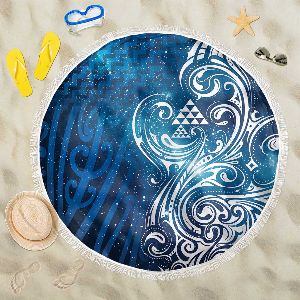 Matariki Galaxy Beach Blanket Maori Taniko Pattern