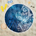 Matariki Galaxy Beach Blanket Maori Taniko Pattern