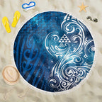 Matariki Galaxy Beach Blanket Maori Taniko Pattern