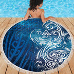 Matariki Galaxy Beach Blanket Maori Taniko Pattern