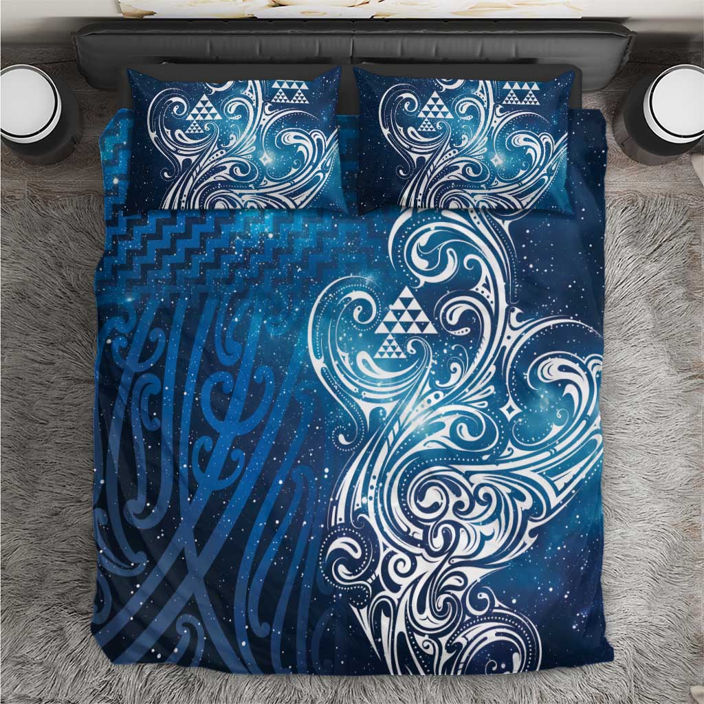 Matariki Galaxy Bedding Set Maori Taniko Pattern