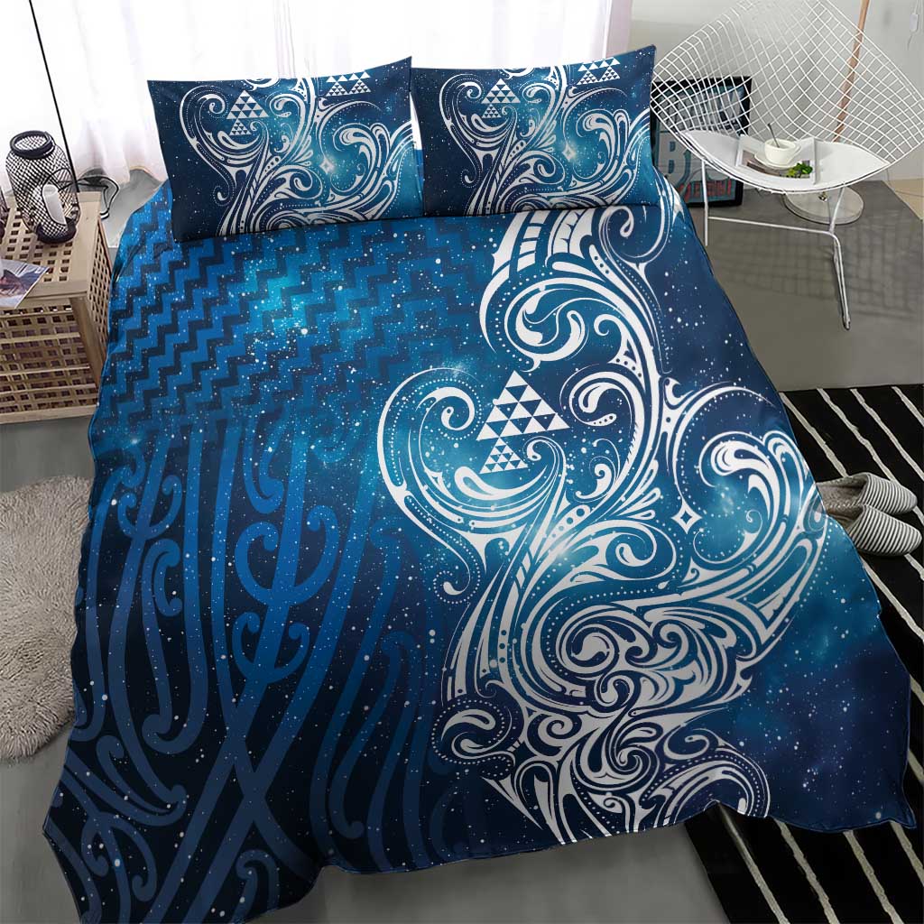 Matariki Galaxy Bedding Set Maori Taniko Pattern
