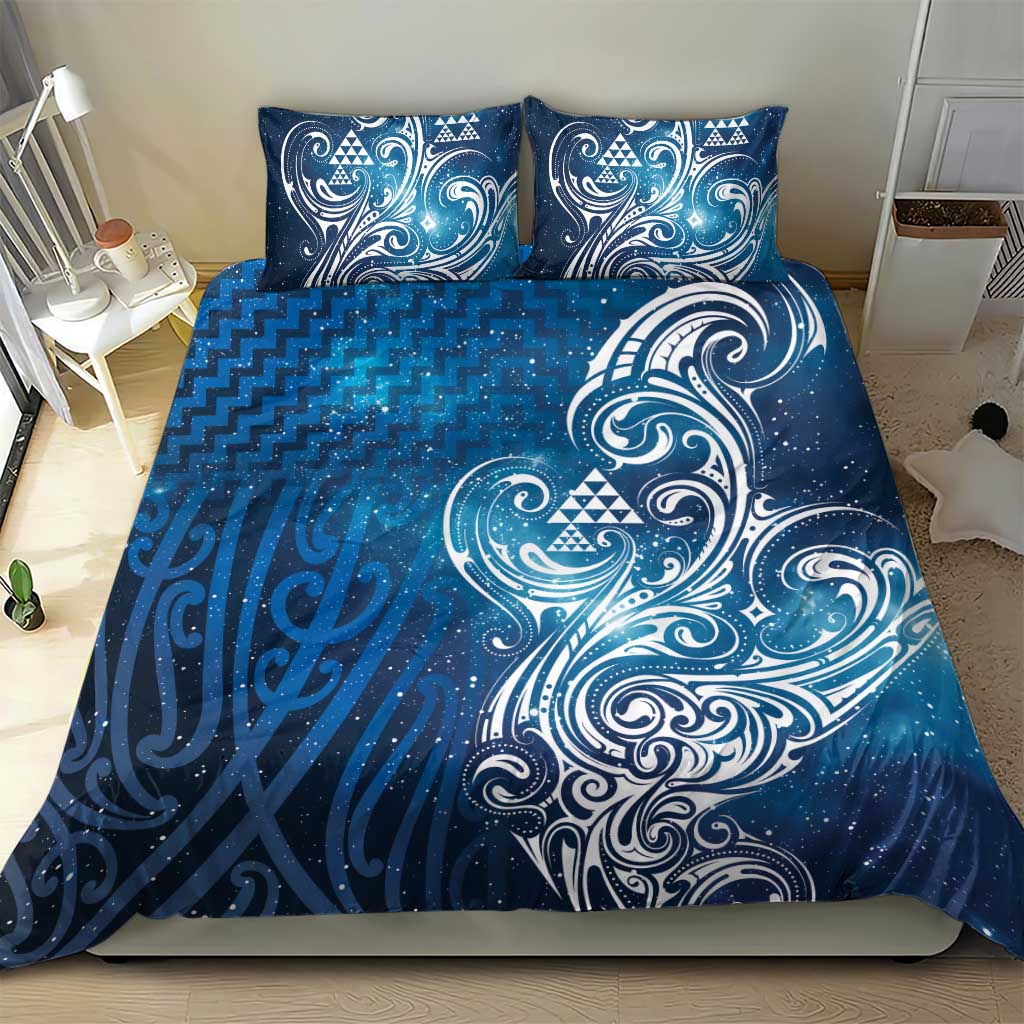 Matariki Galaxy Bedding Set Maori Taniko Pattern