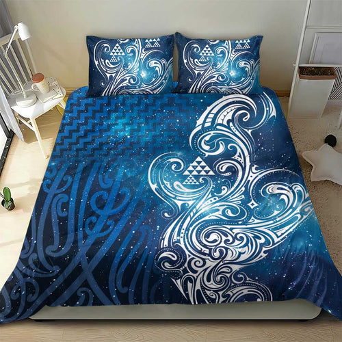 Matariki Galaxy Bedding Set Maori Taniko Pattern